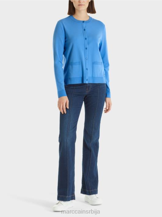 кардиган "промислимо заједно". Marc Cain D688449 азурно одећу