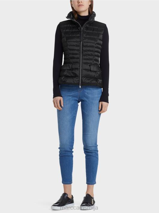 прошивени прслук са пухом Marc Cain D688454 црн одећу