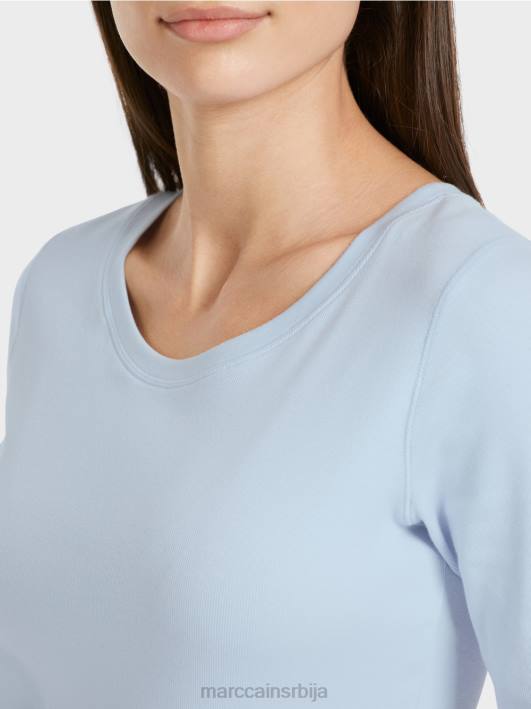обична мајица са 3/4 рукавима Marc Cain D6881305 меки прах плаве боје одећу