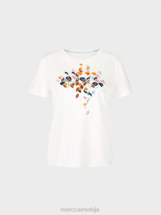 мајица са перлама и дизајном из 60-их Marc Cain D6881454 атмосферско плаво одећу