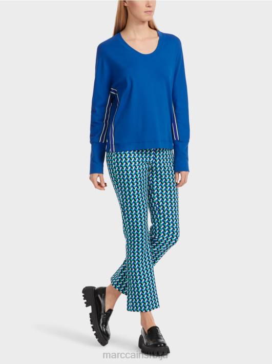 мајица у облику кимона Marc Cain D6881239 светло краљевско плаво одећу