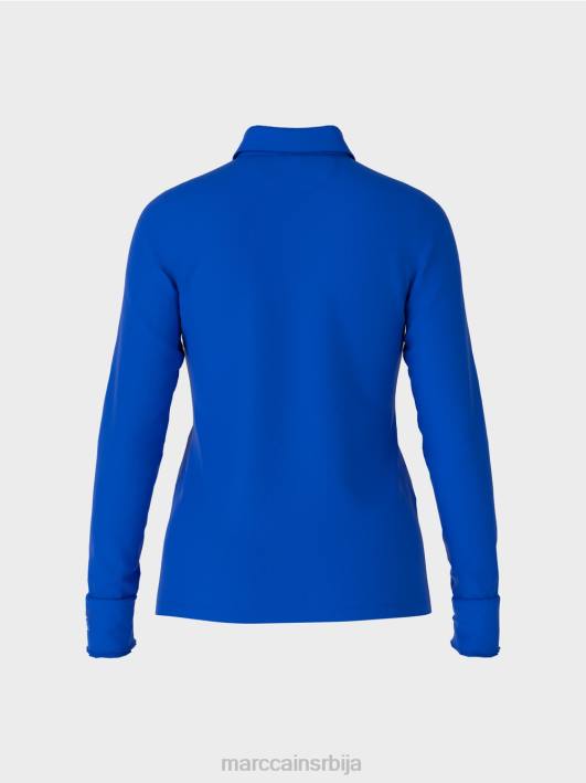 поло мајица у ребрастом дресу Marc Cain D6881241 светло краљевско плаво одећу