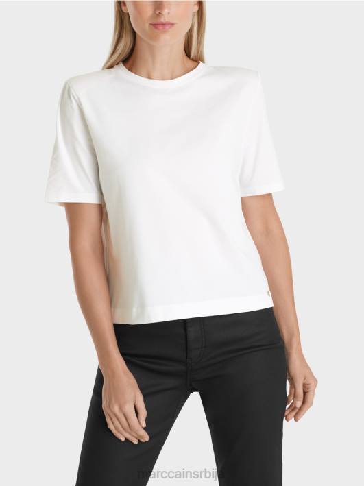 мајица кутијастог кроја Marc Cain D6881250 бео одећу