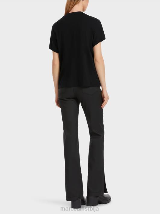 мајица са крагном од перли Marc Cain D6881251 црн одећу