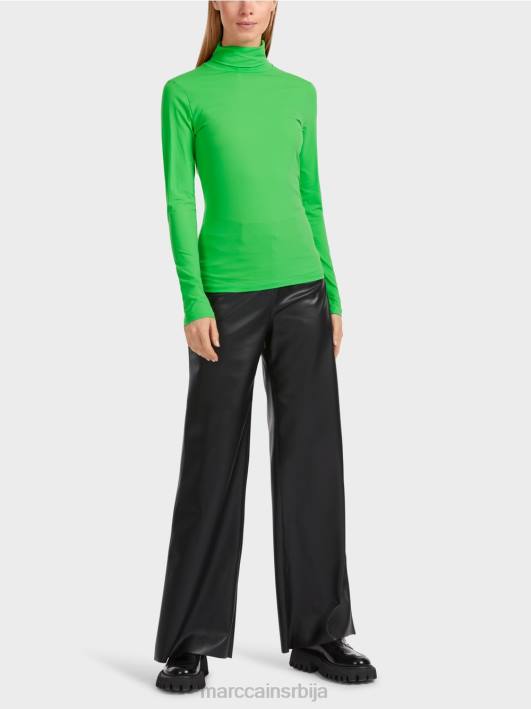 мајица са рол изрезом Marc Cain D6881253 тамно зелена јабука одећу