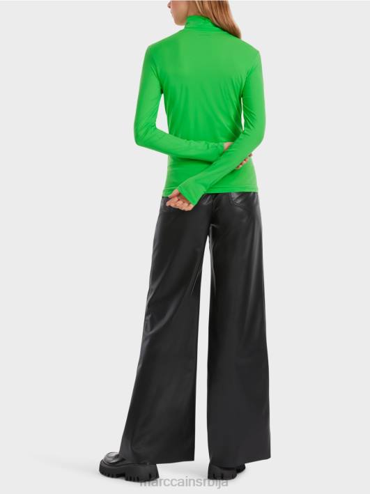 мајица са рол изрезом Marc Cain D6881253 тамно зелена јабука одећу