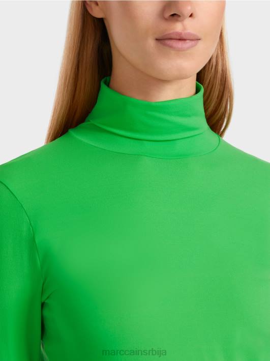 мајица са рол изрезом Marc Cain D6881253 тамно зелена јабука одећу