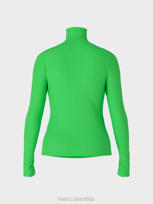 мајица са рол изрезом Marc Cain D6881253 тамно зелена јабука одећу