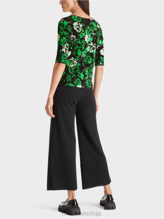 растезљива памучна кошуља Marc Cain D6881254 тамно зелена јабука одећу