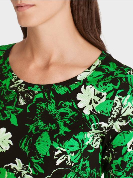 растезљива памучна кошуља Marc Cain D6881254 тамно зелена јабука одећу