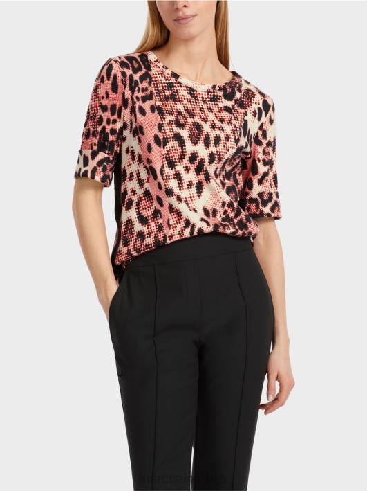 памучна ребраста кошуља са лео дизајном Marc Cain D6881256 цампари одећу