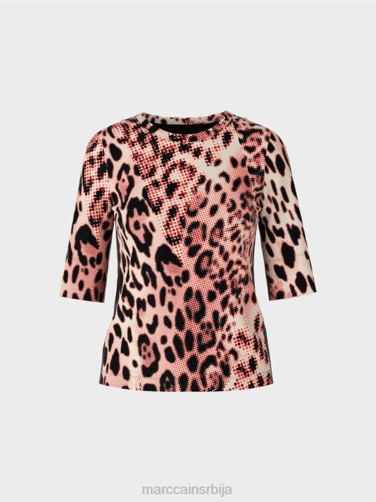 памучна ребраста кошуља са лео дизајном Marc Cain D6881256 цампари одећу