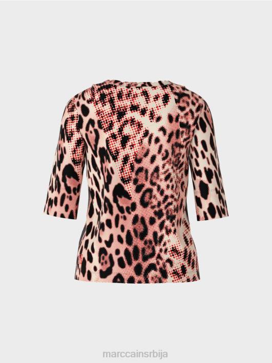 памучна ребраста кошуља са лео дизајном Marc Cain D6881256 цампари одећу