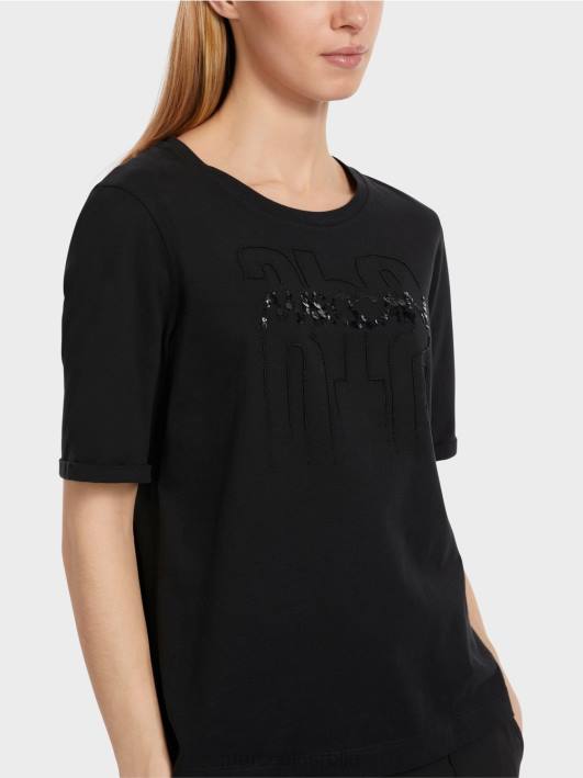 мајица са апликацијом Marc Cain D6881262 црн одећу