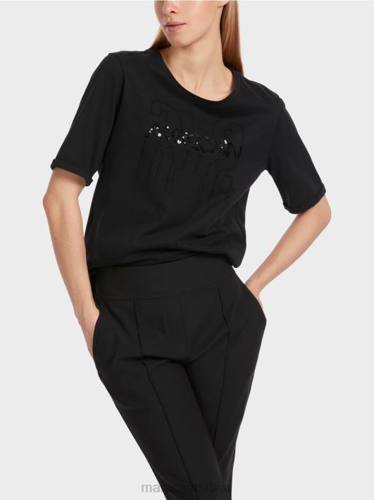 мајица са апликацијом Marc Cain D6881262 црн одећу