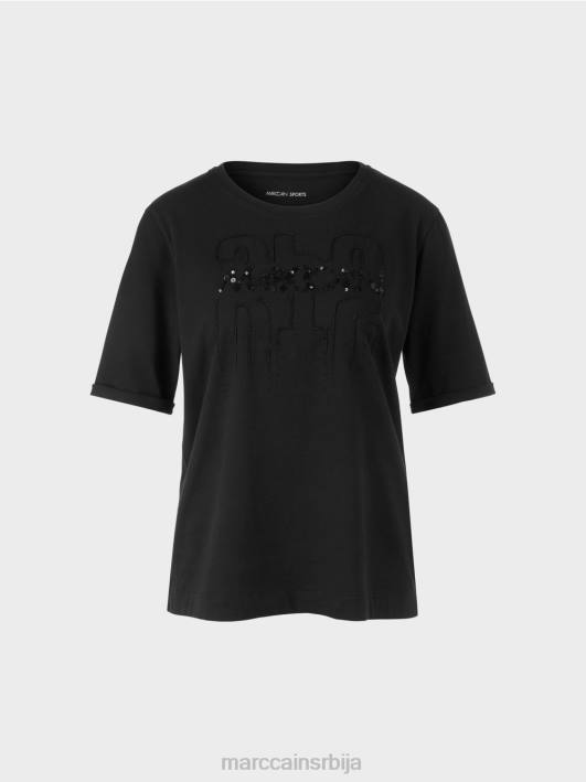 мајица са апликацијом Marc Cain D6881262 црн одећу