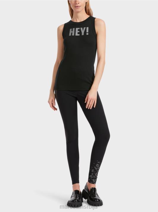 топ без рукава са шљокицама Marc Cain D6881268 црн одећу