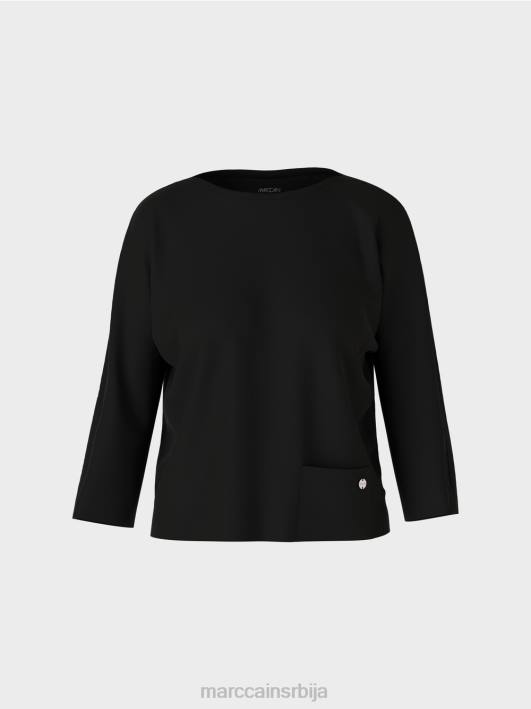 горњи део са деколтеом Marc Cain D6881272 црн одећу