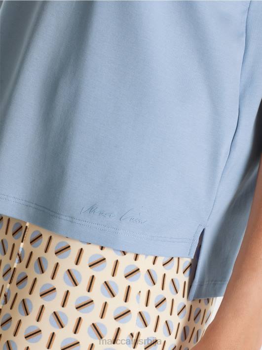 мајица са широким округлим изрезом Marc Cain D6881274 тамно летње небо одећу