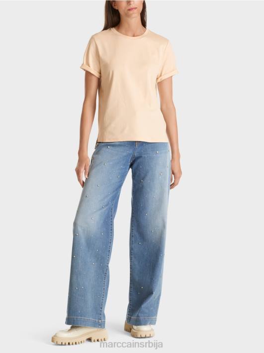 мајица са широким округлим изрезом Marc Cain D6881275 тамна крема одећу