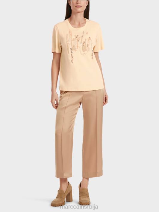 мајица са шљокицама Marc Cain D6881276 тамна крема одећу