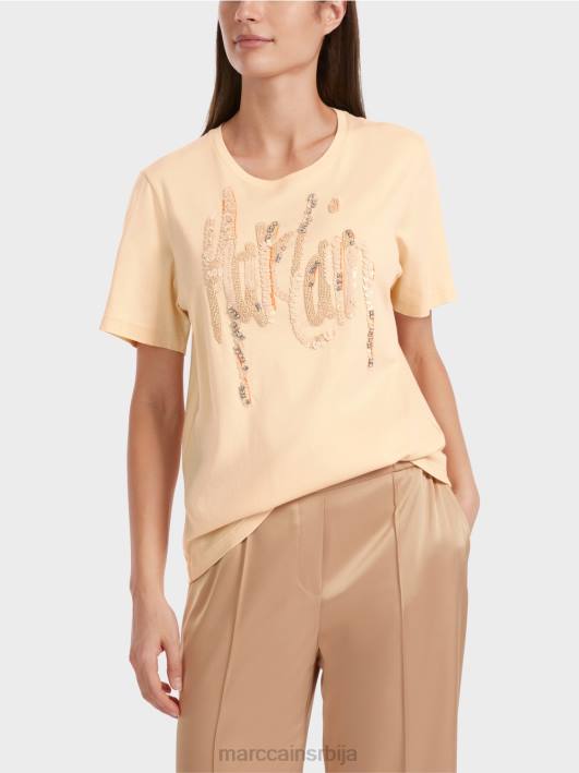 мајица са шљокицама Marc Cain D6881276 тамна крема одећу