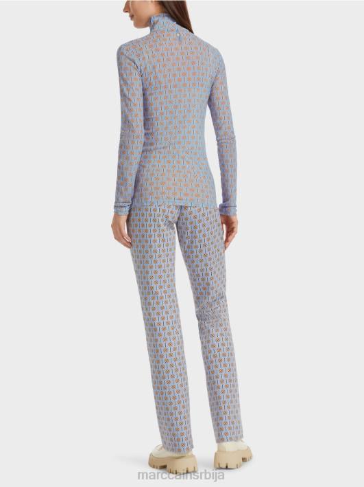 мајица са округлим изрезом Marc Cain D6881277 тамно летње небо одећу