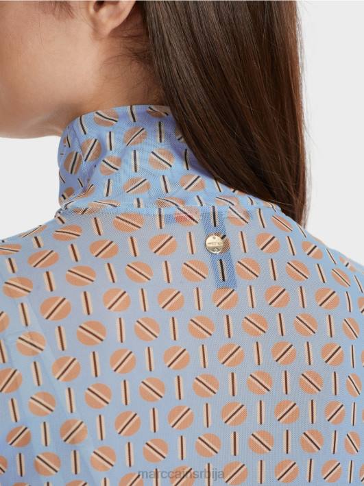 мајица са округлим изрезом Marc Cain D6881277 тамно летње небо одећу