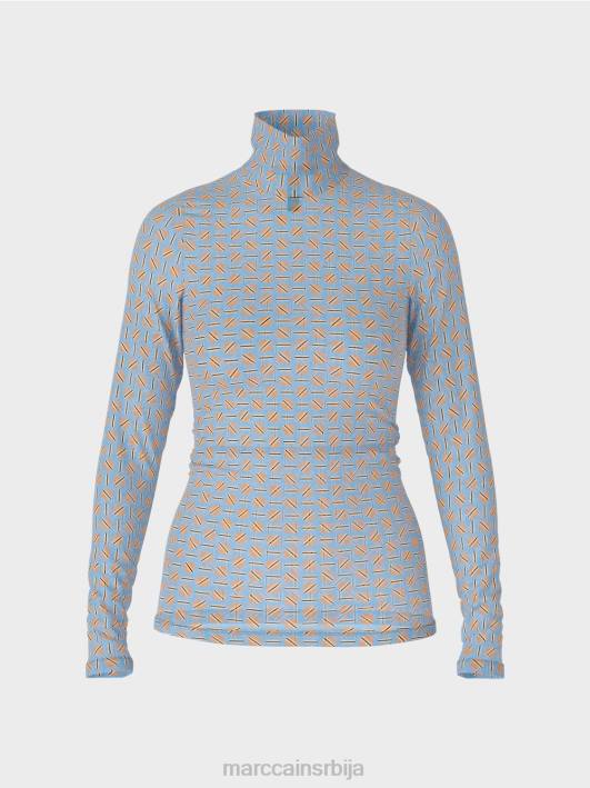 мајица са округлим изрезом Marc Cain D6881277 тамно летње небо одећу