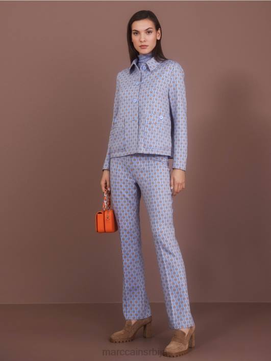 мајица са округлим изрезом Marc Cain D6881277 тамно летње небо одећу