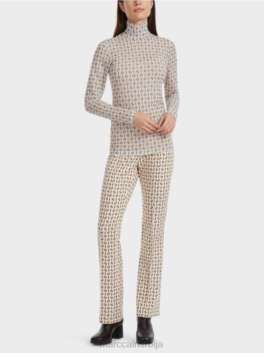 мајица са округлим изрезом Marc Cain D6881278 тамна крема одећу