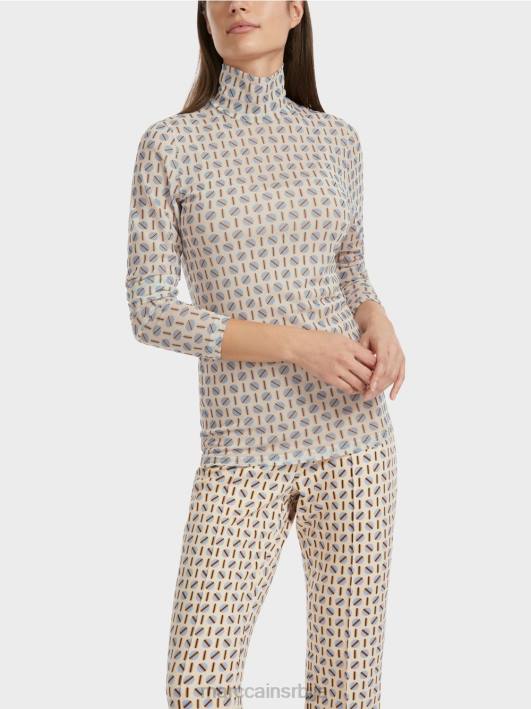 мајица са округлим изрезом Marc Cain D6881278 тамна крема одећу