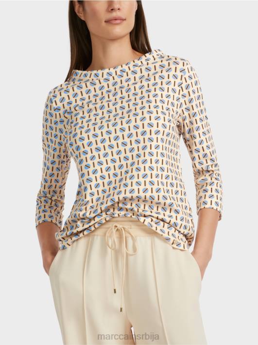 мајица са графичким дизајном Marc Cain D6881280 тамна крема одећу