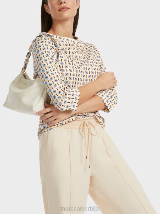 мајица са графичким дизајном Marc Cain D6881280 тамна крема одећу