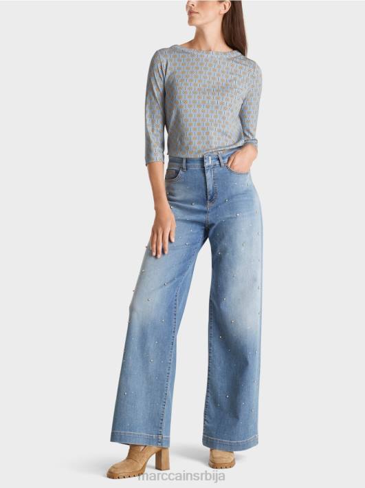 мајица са графичким дизајном Marc Cain D6881281 тамно летње небо одећу