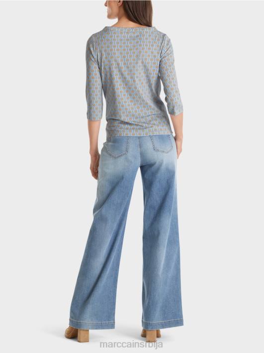 мајица са графичким дизајном Marc Cain D6881281 тамно летње небо одећу