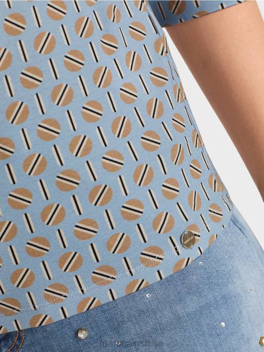 мајица са графичким дизајном Marc Cain D6881281 тамно летње небо одећу