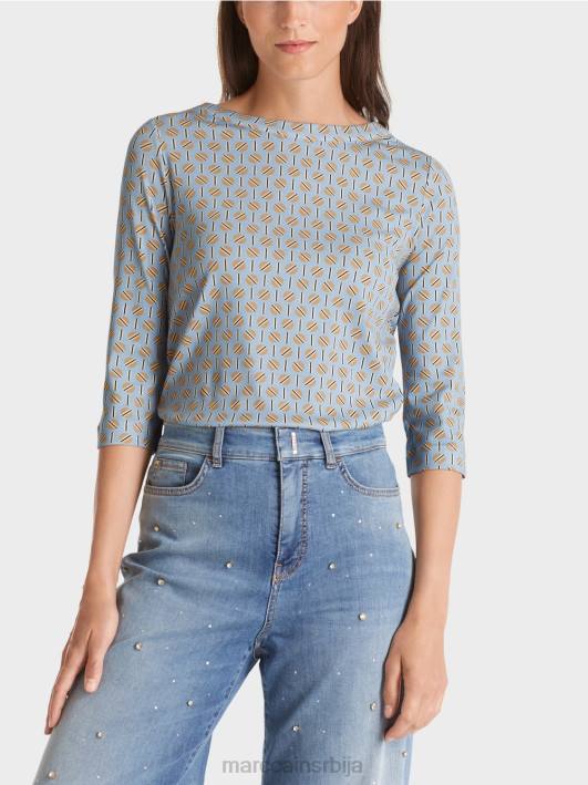 мајица са графичким дизајном Marc Cain D6881281 тамно летње небо одећу