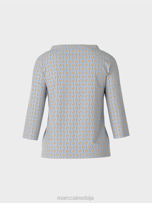 мајица са графичким дизајном Marc Cain D6881281 тамно летње небо одећу