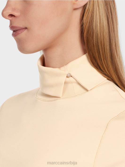 мајица са рол изрезом Marc Cain D6881282 тамна крема одећу