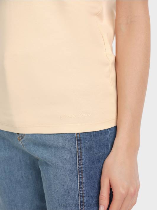 мајица са рол изрезом Marc Cain D6881282 тамна крема одећу