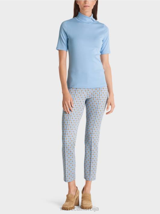 мајица са рол изрезом Marc Cain D6881283 тамно летње небо одећу