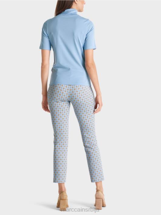 мајица са рол изрезом Marc Cain D6881283 тамно летње небо одећу