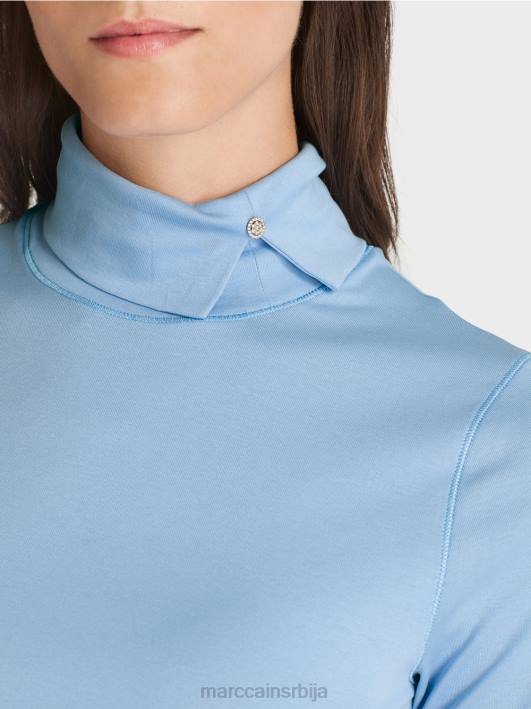 мајица са рол изрезом Marc Cain D6881283 тамно летње небо одећу