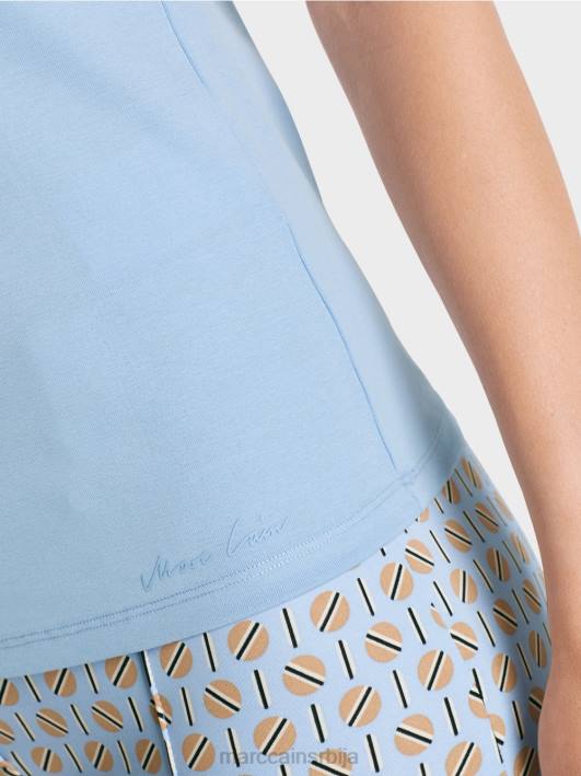 мајица са рол изрезом Marc Cain D6881283 тамно летње небо одећу