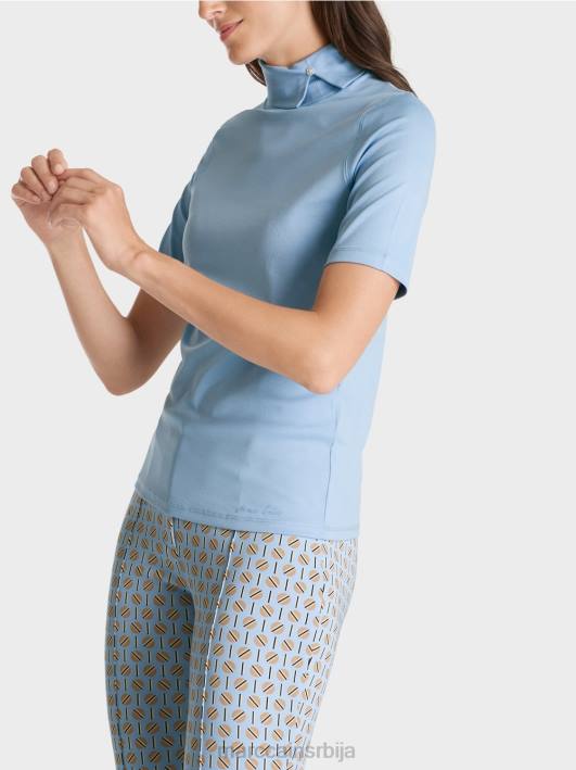 мајица са рол изрезом Marc Cain D6881283 тамно летње небо одећу