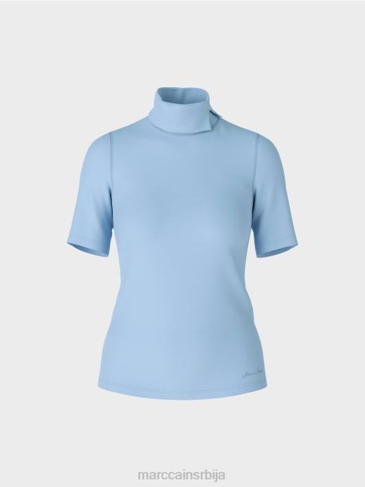 мајица са рол изрезом Marc Cain D6881283 тамно летње небо одећу