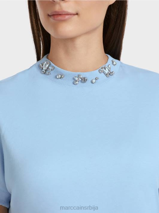 мајица са крагном од перли Marc Cain D6881284 тамно летње небо одећу