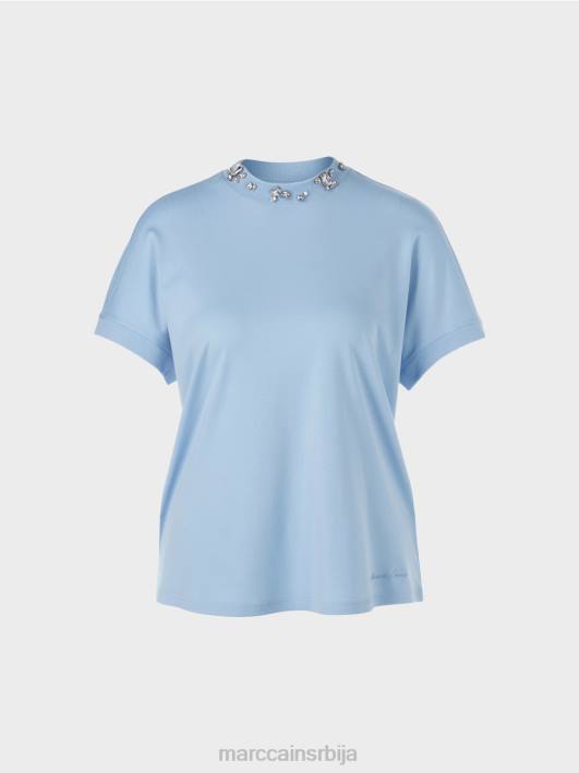 мајица са крагном од перли Marc Cain D6881284 тамно летње небо одећу