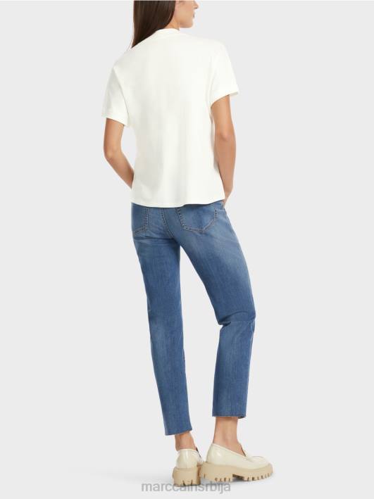 мајица са крагном од перли Marc Cain D6881285 прљаво бело одећу